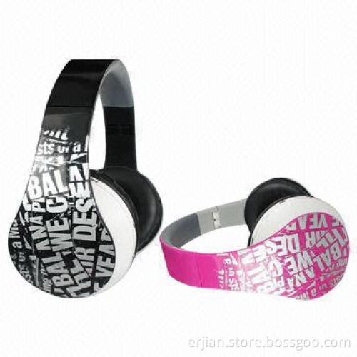 Earphones with High-quality Super Bass Sound, TF Card FM Radio Built-in, Bluetooth Optional